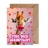 WBdesignz Funny Birthday Card with Envelope - Smooch Giraffe Card
