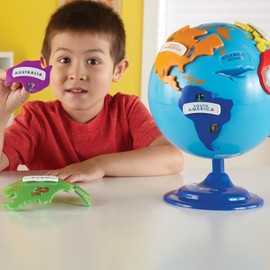 Learning Resources Puzzle Globe - Earth Montessori Toys, Preschool Classroom Must Haves, STEM World Puzzles , Educational Geography Games, Fine Motor Skills, Gifts for Boys and Girls