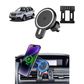 Car Phone Mount for S-ubaru Forester 2014 2015 2016 2017 2018 Accessories Custom Air Vent Car Phone Holder Magnetic 15W Fast Wireless Charger Hands Free 360° Rotation Cell Phone Automobile Cradles