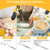 3Pcs Hand Mixer Electric Attachments Set for Drill, HOMICOZY Stainless