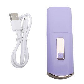 Electric Heated Eyelash Curler 8S Quick Heat Up 3 Levels Temp Settings Eyelash Curler for Makeup Purple