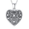 SOULMEET Heart Daisy Locket Necklace That Holds 2 Pictures Silver