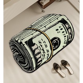 GDGZJJD Dollar Shape Bath Mat, Soft Irregularity Funny Bathroom Rug, Absorbent Rug for Home Decor, Stylish Non-Slip Design, Showers and Baths, Gift for Friend