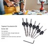 8Pcs/Set Tapered Countersink Bit Screw Set High Speed Steel Wood