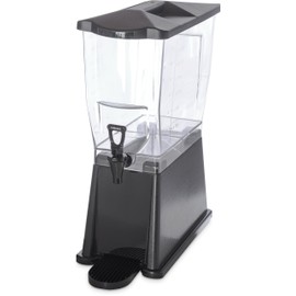 Carlisle 1085003 TrimLine Clear Premium Single Base Beverage Dispenser, 3 gal. Capacity, Black