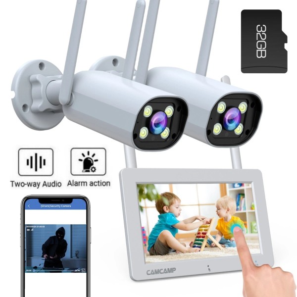 Campark CAMCAMP 3MP Home Security Camera System Wifi 4CH 7''