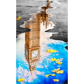 Pintoo Jigsaw Puzzles 1000 Piece for Adults - Water Reflection Series - Big Ben Beautiful Plastic Puzzle for Home Decor Zero Dust Easy Storage [H2630]