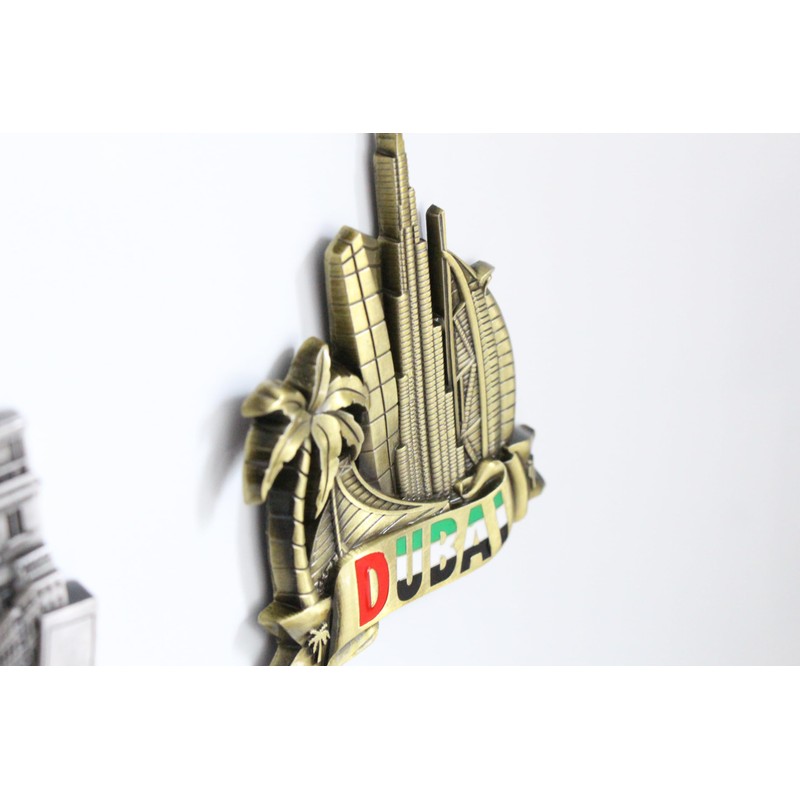 Dubai (UAE) - 3D Metal Fridge Magnet for Kitchen Refrigerator