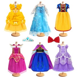 WONDOLL 18 inch Doll Clothes Accessories - 6Pcs Different Princess Costume Dress