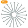 LifCratms 60Pcs White Screws #10 x 2, White Pan Head