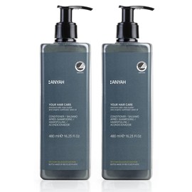 ANYAH Hydrating Conditioner 2 x 480ml – Intensive Care for Dry, Curly, and Damaged Hair, Colour Protection, Vegan Formula, Nordic Ecolabel Certified, Sustainable Packaging - Non-Refillable