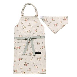 COLORFUL CANDY STYLE CGN1253640 Children's Apron, Girls, Bandana Set, Elementary School Students, Easy to Put On and Take Off, 39.4–47.2 inches (100–120 cm), Petit Bouquet
