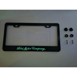 Glowshop Glow Ford Motor Company Holographic Black Stainless Steel license Plate Frame