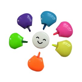 MYGLOAR 6 in 1 Highlighter Pen, Light Green, Yellow, Orange, Quick Dry Highlighter with Avocado Motif, Available in 6 Different Colours