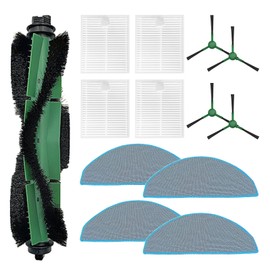 17 Piece Accessory Set for iRobot Roomba Combo Essential Y0112, 1 Main Brush, 4 Wipes, 4 Filters, 4 Side Brushes