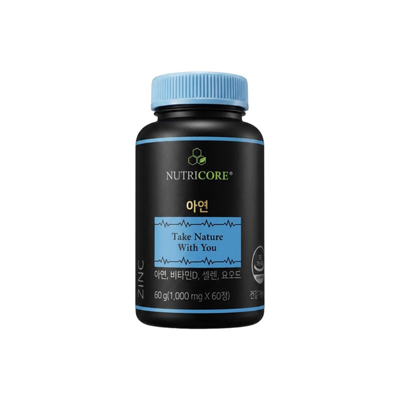 1 Nutricore Zinc 60 tablets / 뉴트리코어 아연 60정 1개