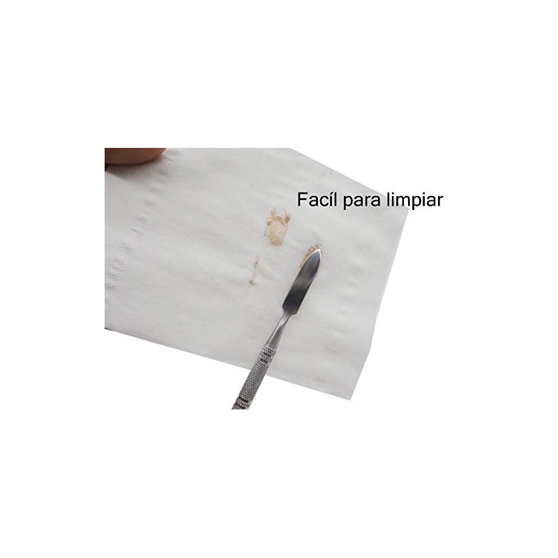 Paleta Acero Inoxidable Para Mezclar Maquillaje Con Espátula Rectangular