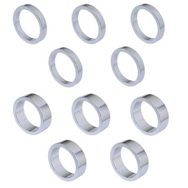 10X Bicycle Head Stem Spacer Replacement Head Tube Spacer Aluminum Alloy Headset Washer Accessories Compatible with Front Stem Fork MTB Bike BMX Mountain Bike (Silver, 1.13”)