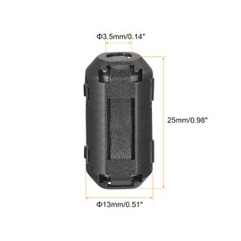 MECCANIXITY Ferrite Cores Cable Clips 3.5mm RFI EMI Noise Suppression Filter for Power Transmission, Audio Video Cable Pack of 15
