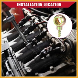 Partuto Banjo Bolt Hose Barb Fitting/Inner Brake Fuel Line Fitting Adapter for Car Motorcycle/Durable Metal 14mm ID 6mm OD / 4 Pcs Bronze Tone Replacement