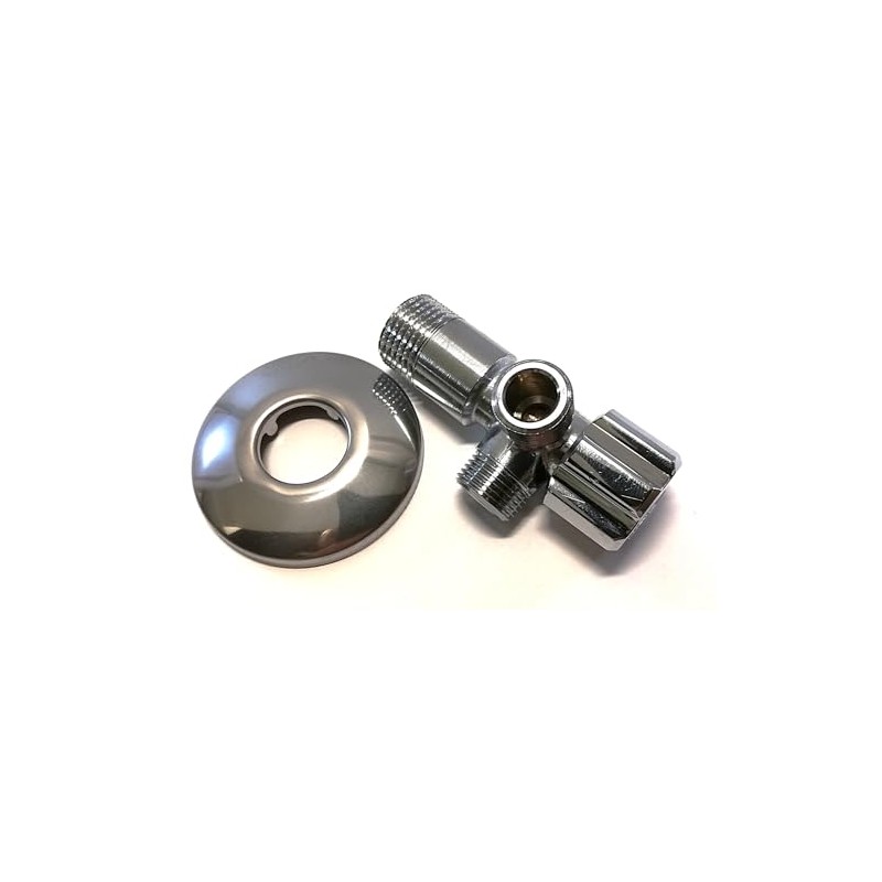 *WOW* Double Angle Valve Washbasin Wall Connection Regulating Valve 1/2