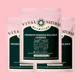 Feminine Balance Gummies – Hawaiian Pineapple (New and Improved Packaging):_180 Balance Gummies
