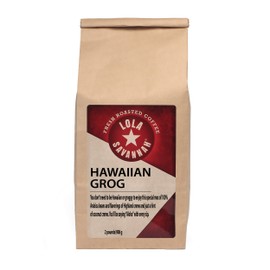 Lola Savannah Hawaiian Grog Ground Coffee - Roasted Arabica Infused with Coconut Flakes and Highland Crème Flavoring, Caffeinated 2lb Bag