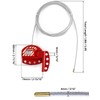 QWORK Lockout Tagout Cable Lock, 4 Pack Adjustable Steel Vinyl