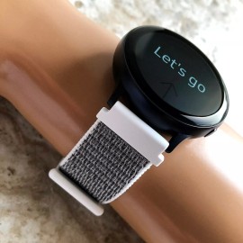 NICKSTON Seashell Color Nylon Hook & Loop Strap for Garmin Forerunner 55 165 245 645 -B20