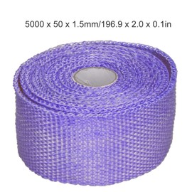 ANKROYU 196.9 x 2.0 x 0.1 in Exhaust Heat Wrap, Abrasion Resistant Glass Fiber Exhaust Header Wrap, Exhaust Heat Sleeve for Automobiles Exhaust Pipes (Lila)