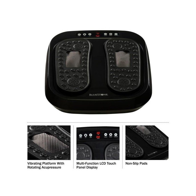 Bluestone Foot Massager – Vibrating Platform with Rotating Acupressure for