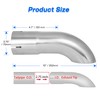SVULK 2.75 Inch Inlet Turn Down Exhaust Tip, 2.75" ID,