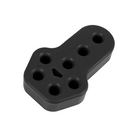 Hihaha 7 Holes 12mm Dia Car Exhaust Hanger Bushing Muffler Rubber Black Durable Material