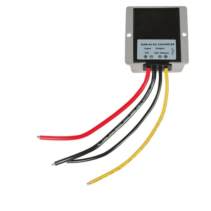 findmall 12V to 24V 15A 360W Waterproof DC/DC Car Voltage