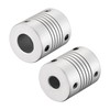 sourcing map 12mm to 8mm Aluminum Alloy Shaft Coupling Flexible