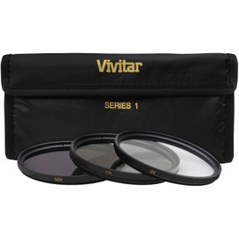 Vivitar Series 1 3-Piece Multi-Coated Filter Set (40.5mm UV/CPL/ND8) with Kit for Nikon 1 V1, J1 Interchangeable Lens Digital Camera with 10mm f/2.8, 30-110mm VR & 10-30mm Lens