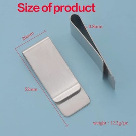 Stainless Steel Money Clip, Money Clip, Money Clip, Money Clip, Metal, Stainless Steel Money Clip, Portable, for Bill Clip Cards Support Cash, black, 1