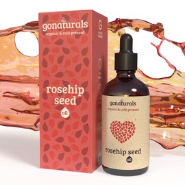 GONATURALS Cold Pressed Rosehip Oil for Face - Rosehip Oil: Effective Facial Oil & Body Oil - Ideal Rose Hips Oil With Rose Essential Oils for Skin - Rose Oil for Face & Acne Scars, 100ml