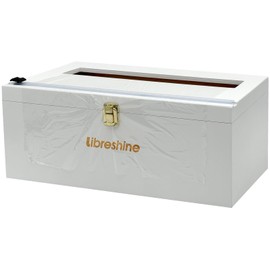 LibreShine 12" White Commercial Foil & Plastic Wrap Dispenser Organizer w/Cutter & Roller - Heavy-Duty XL Holder Fits 3000ft Film, 1000ft Foil Rolls, Costco-Sized - Kitchen, Restaurant Storage