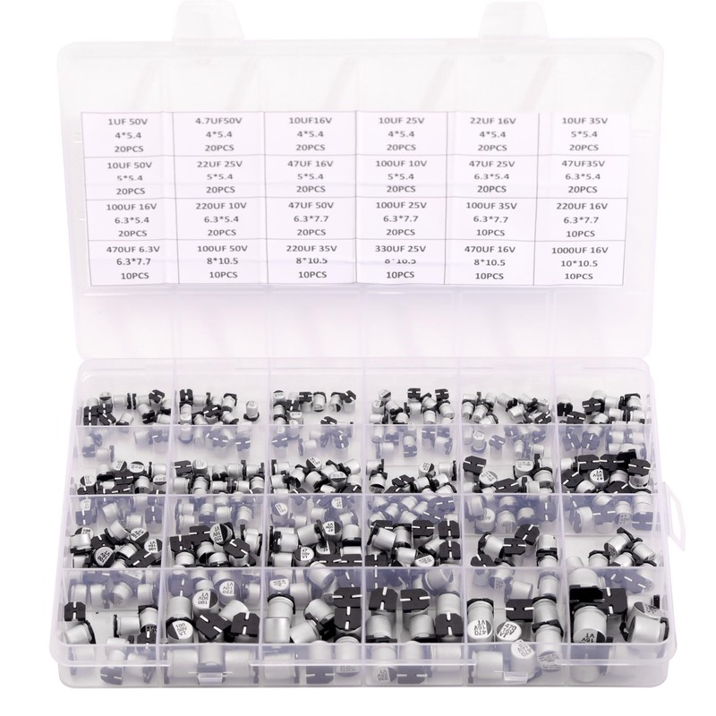 Cermant 24 Values 400 Pcs 1uF ~ 1000uF SMD Aluminum