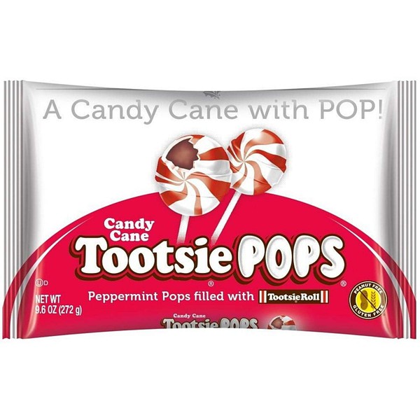 Candy Cane Tootsie Pops 9.6 Ounce