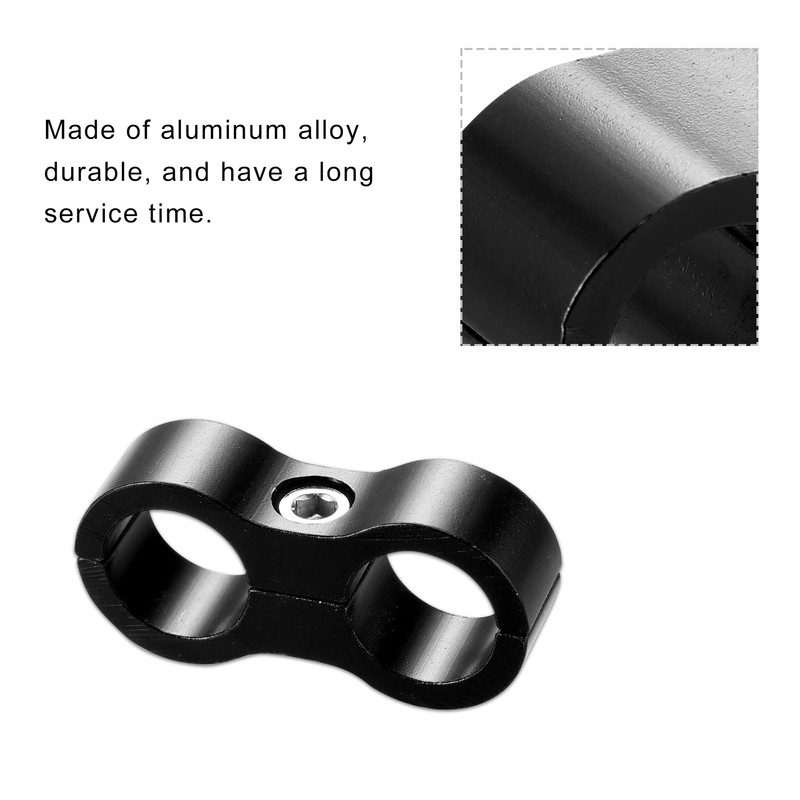 X AUTOHAUX 8 Pcs Car AN8 Hose Separator Clamp Fitting