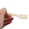 100PCS 3.75 inch Mini Wooden Square Scoop Spoon Square Head