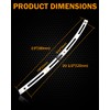 PBYMT Polished Stainless Slotted Batwing Windshield Trim Chrome Compatible for