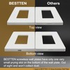 [2 Pack] BESTTEN 3-Gang Screwless Wall Plate, USWP4 White Series,