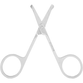Tijeras de Pelo de Nariz Redonda de Acero Inoxidable, Tijeras de Pelo Facial Curvadas Y Redondeadas, Tijeras de Pelo de Nariz Redonda, Tijeras de Cejas, Tijeras de Belleza para Nariz, Cejas, Pestañas,