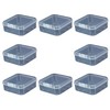 8 Pieces Small Plastic Box with Lids Square Plastic Containers