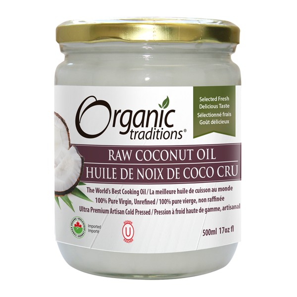 Organic Traditions Organic Raw Coconut Oil 500mL