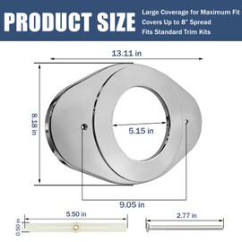 RP29827 Shower Remodel Cover Plate for Delta & Moen Shower Valves﻿ ﻿ ﻿