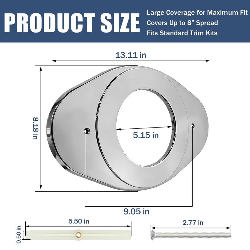 RP29827 Shower Remodel Cover Plate for Delta & Moen Shower